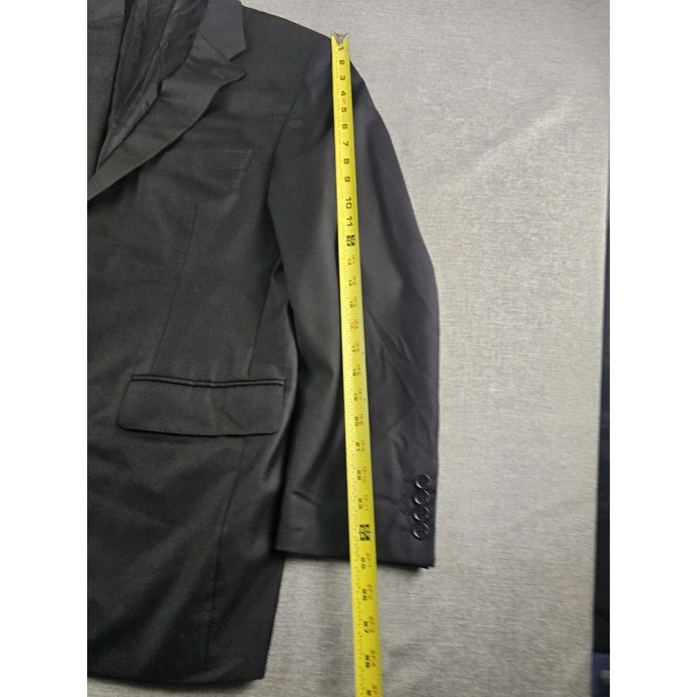 Canali 1934 Blazer Mens 46 R Black Wool Suit Jacket Designer Italy